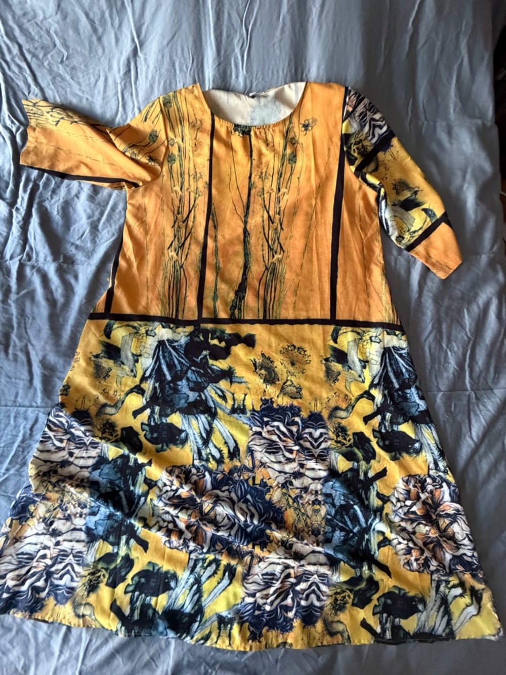 Sunshine Yellow Floral Print Maxi Dress
